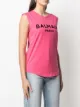 Balmain buttoned logo tank top