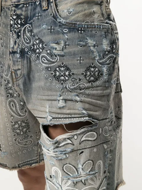 amiri paisley shorts