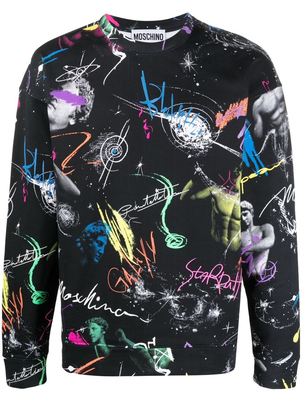 

Moschino sudadera con estampado de galaxia - Negro