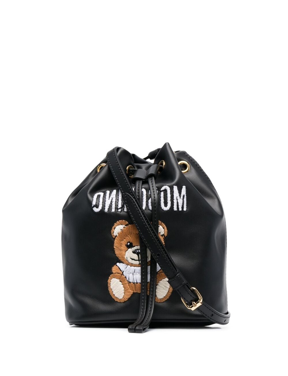 фото Moschino сумка-ведро с вышивкой teddy bear