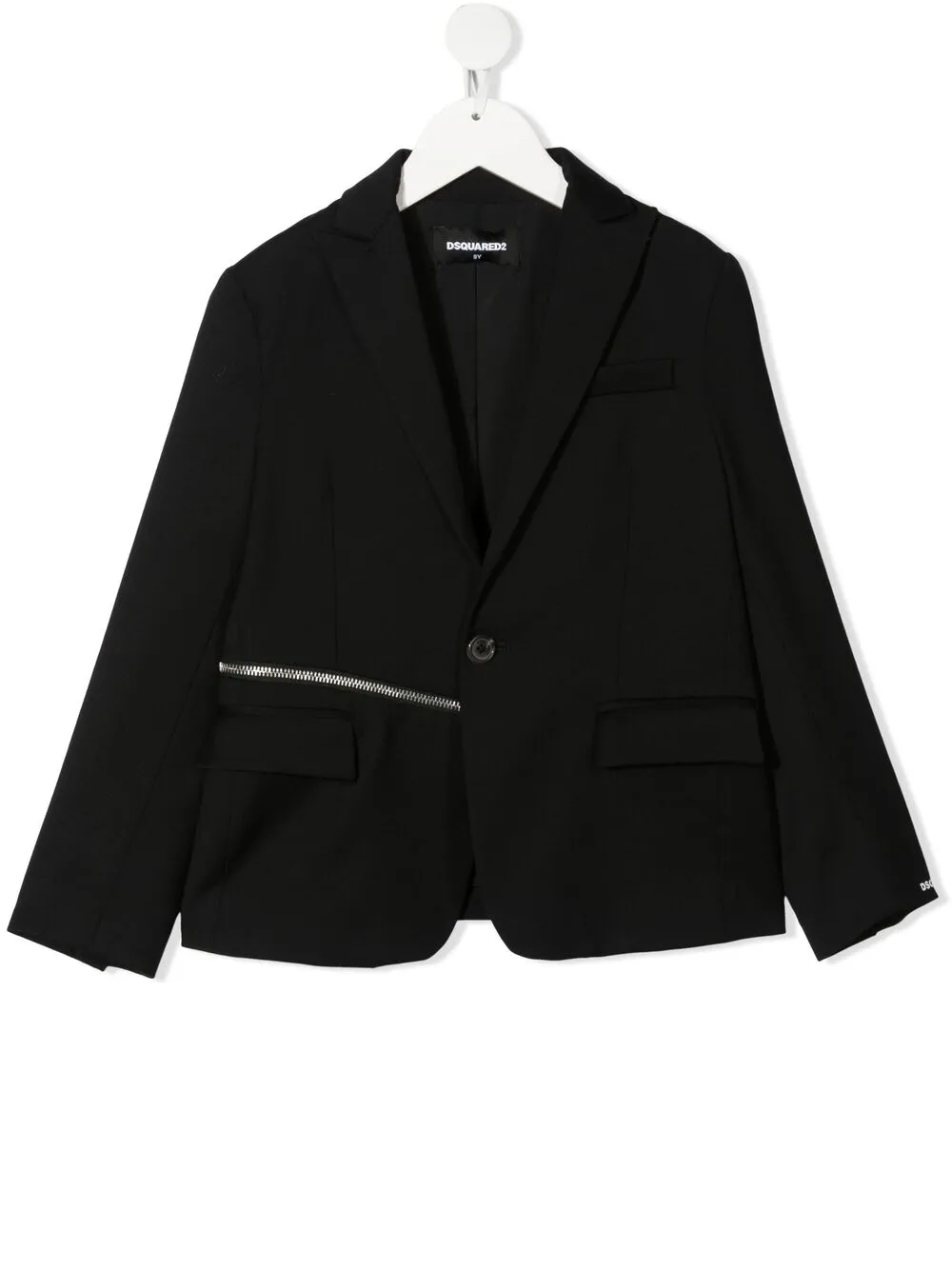 

Dsquared2 Kids zip detail tailored blazer - Black