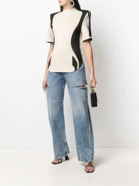 the attico shoulder pad t shirt