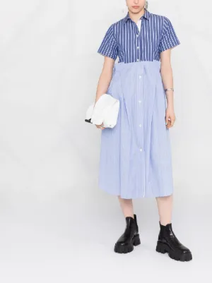ストライプ シャツドレス