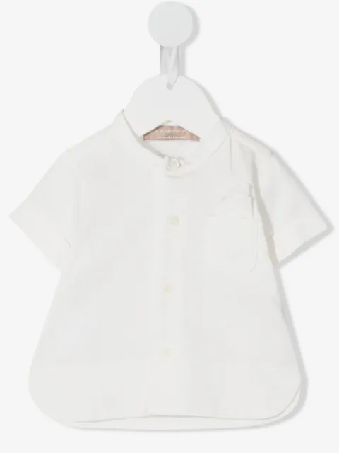 La Stupenderia camisa con bolsillo de parche en el pecho