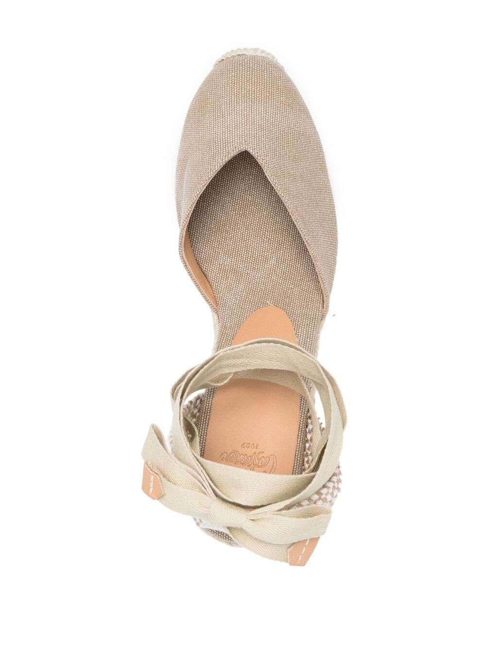 Shop Castaã±er Chiara Wedge Espadrilles In Neutrals