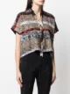 TWINSET fringed jacquard cardigan