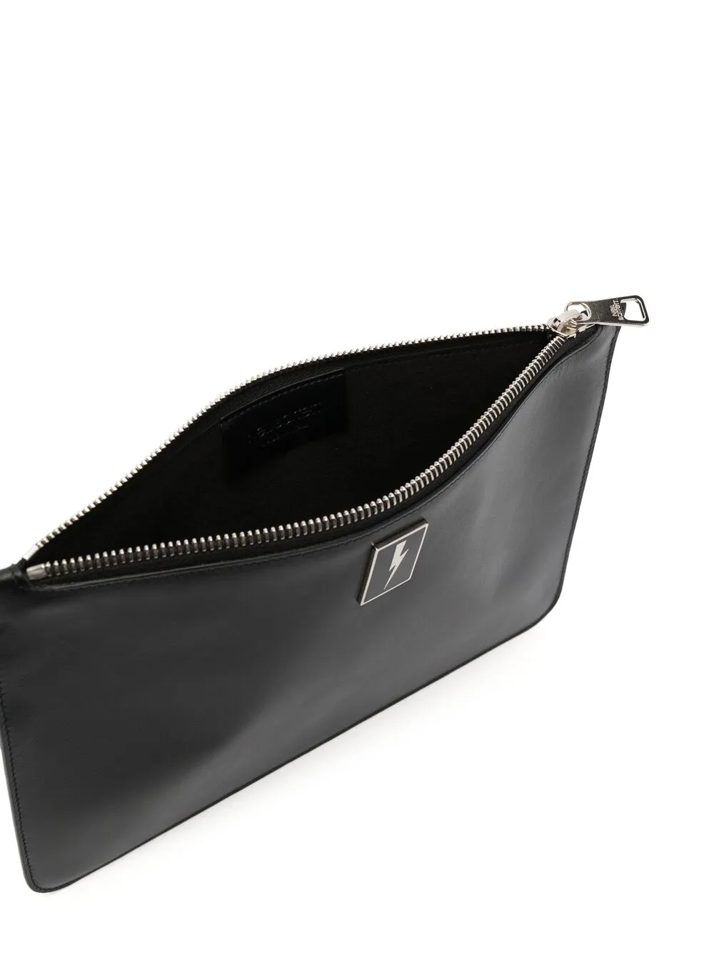 Neil Barrett Clutch met bliksemflitsprint Zwart