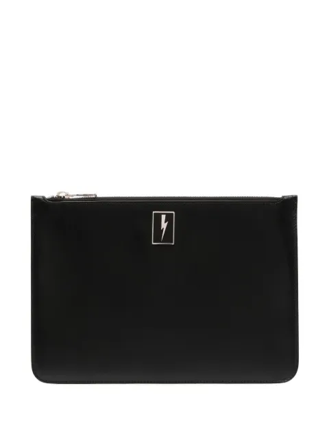 Neil Barrett Thunderbolt-print clutch bag