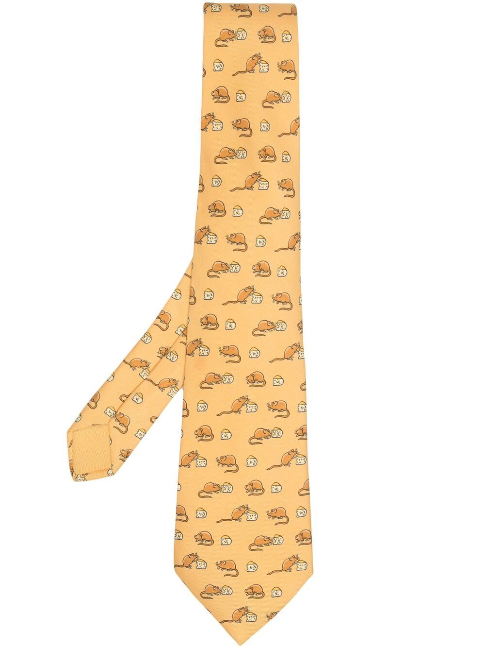 Hermès pre-owned Mouse And Cheese Print Neck Tie - Farfetch