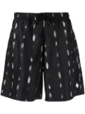 Marcelo Burlon County of Milan feather-print swim shorts - Black