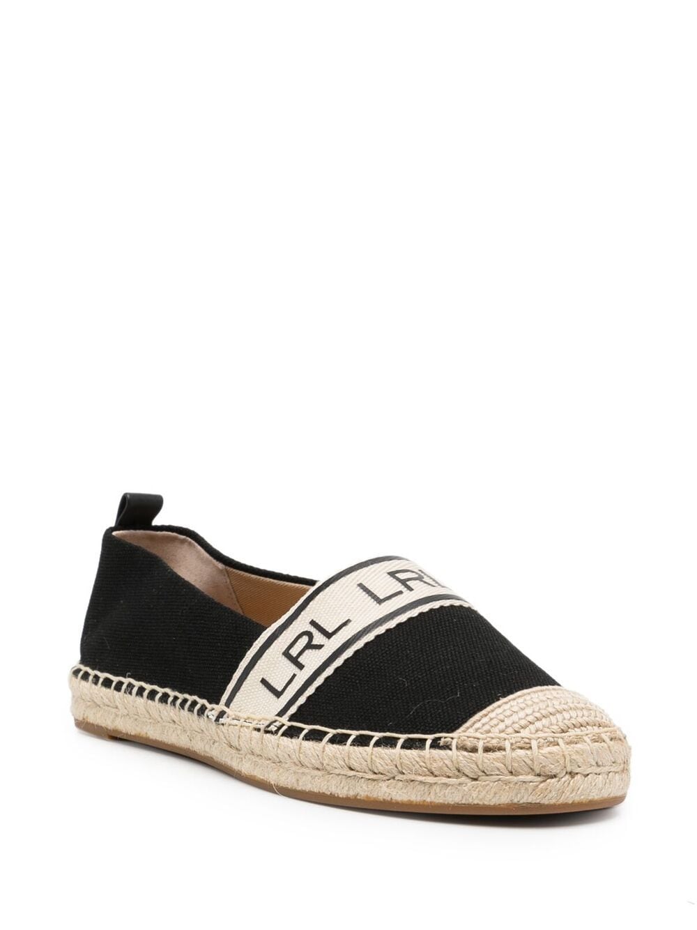 Lauren Ralph Lauren Caylee espadrilles met logo - Zwart