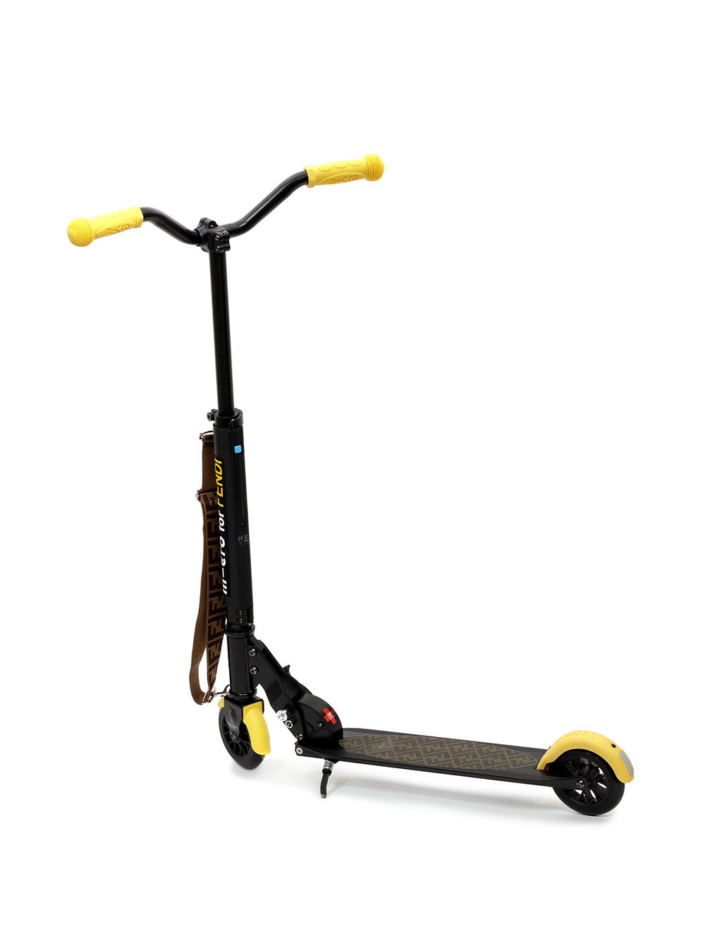 Shop Fendi Aluminium Foldable Scooter In Black