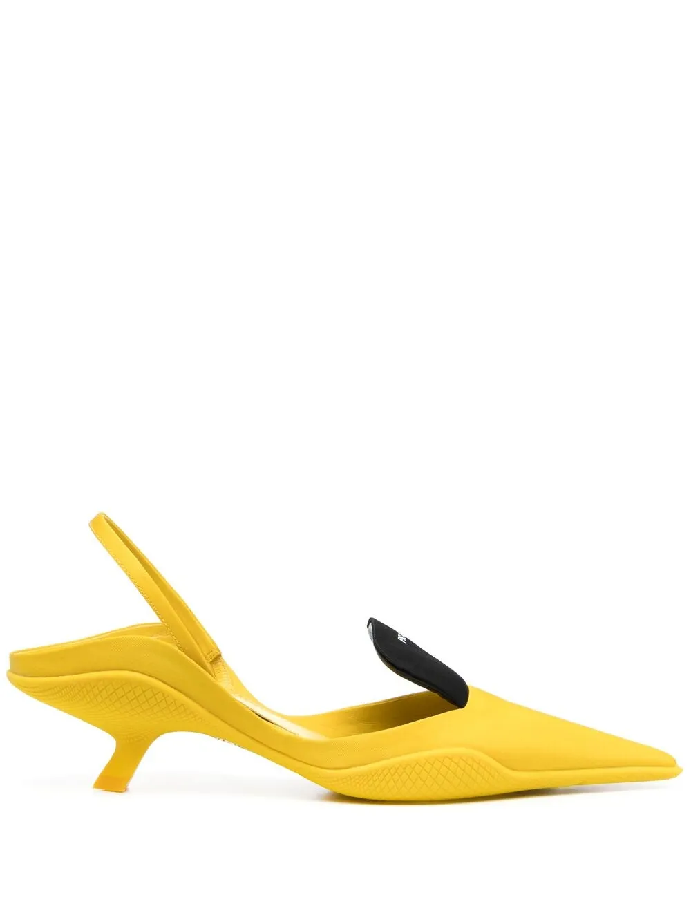 Prada Two-tone Slingback Pumps In Yellow