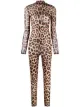Image 1 of Philipp Plein long-sleeved leopard-print jumpsuit