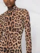 Philipp Plein long-sleeved leopard-print jumpsuit