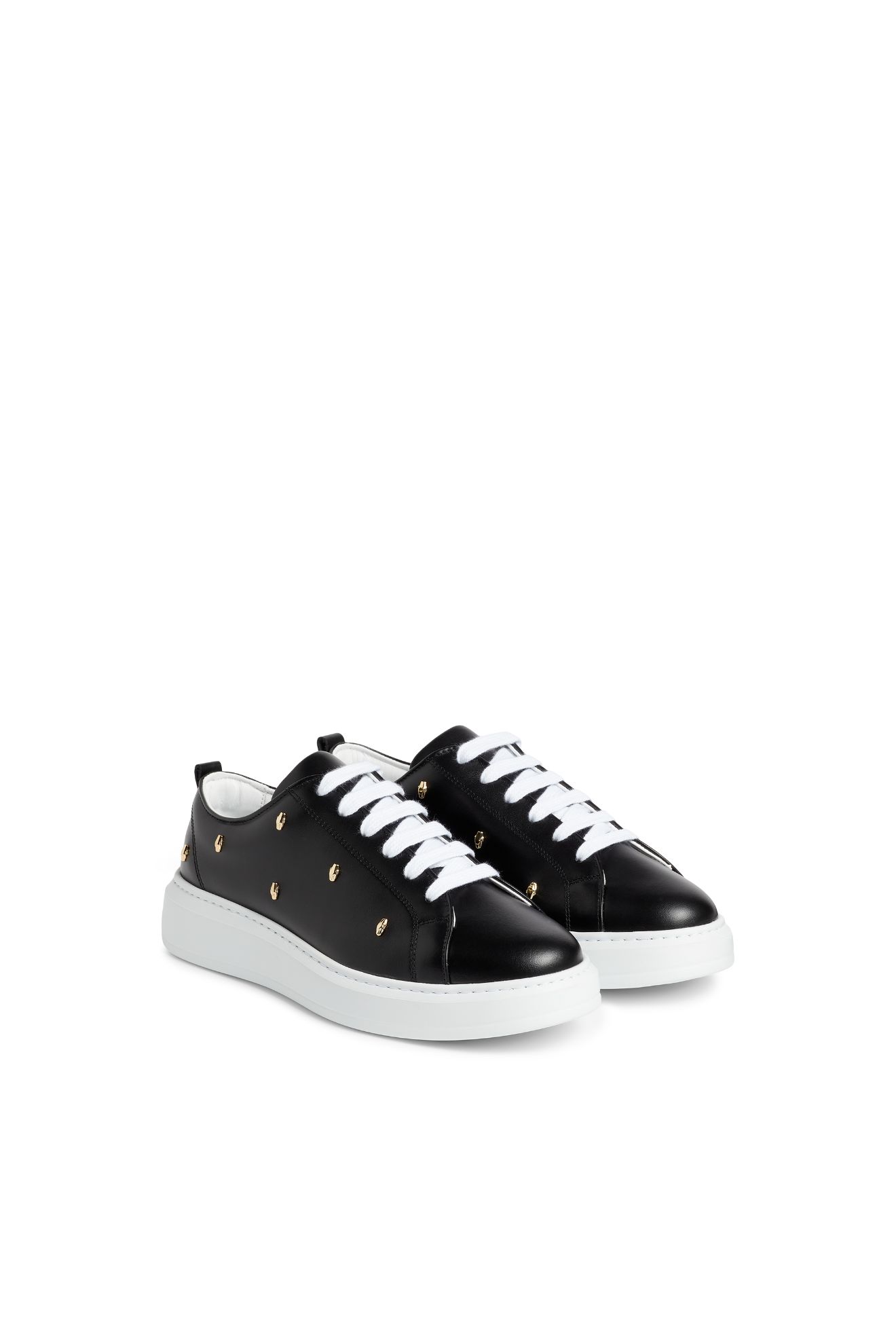 Panther Head-Studded Platform Sneakers | Roberto Cavalli Sneakers