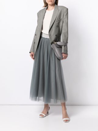 pleated tulle maxi skirt展示图