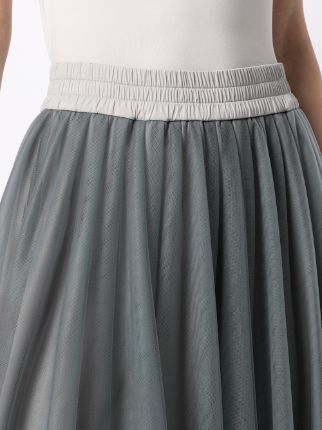 pleated tulle maxi skirt展示图