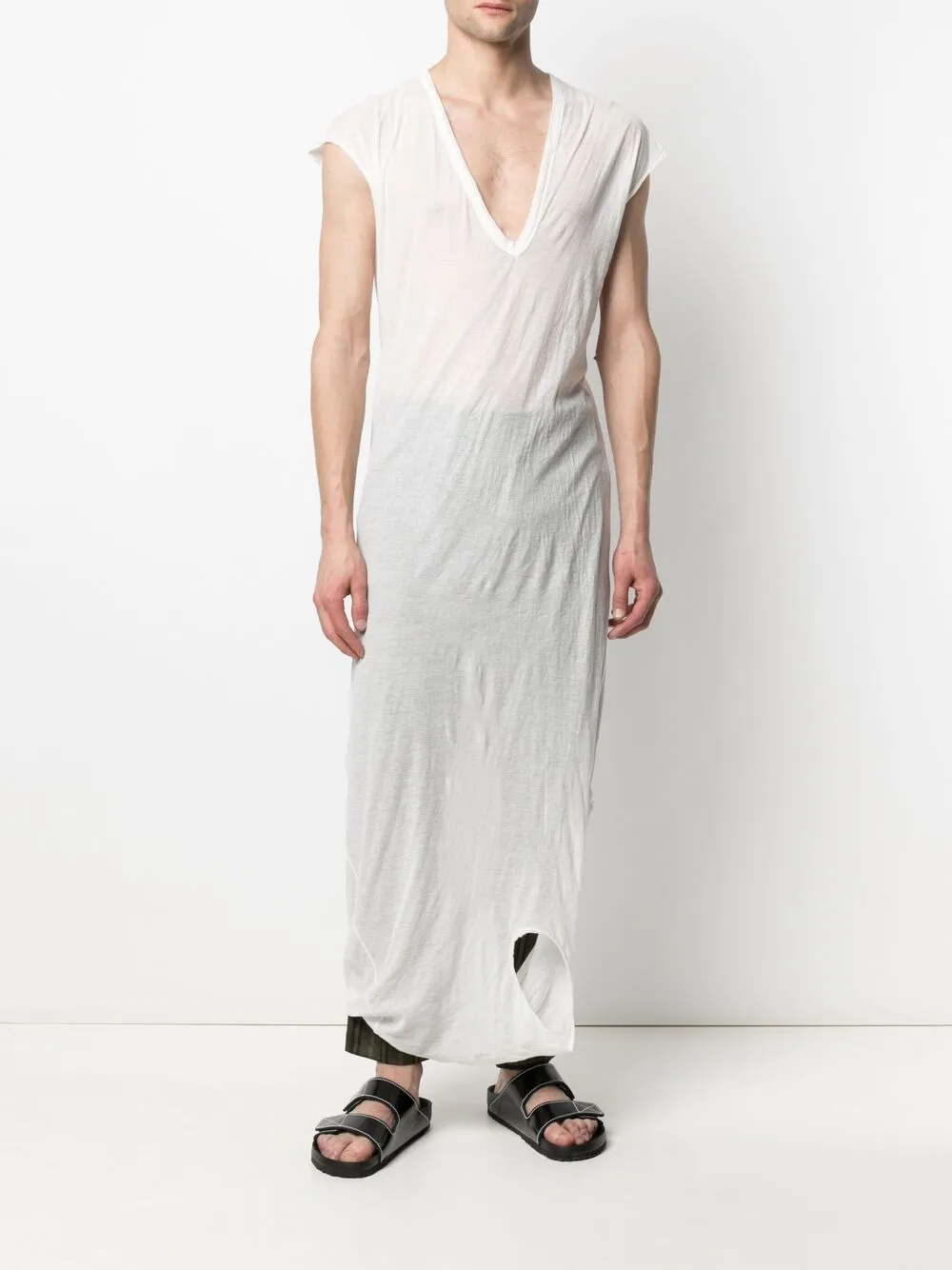 фото Rick owens многослойная футболка с v-образным вырезом