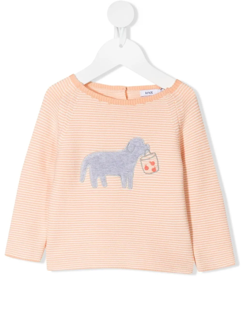 

Knot Puppy stripe-pattern jumper - Orange