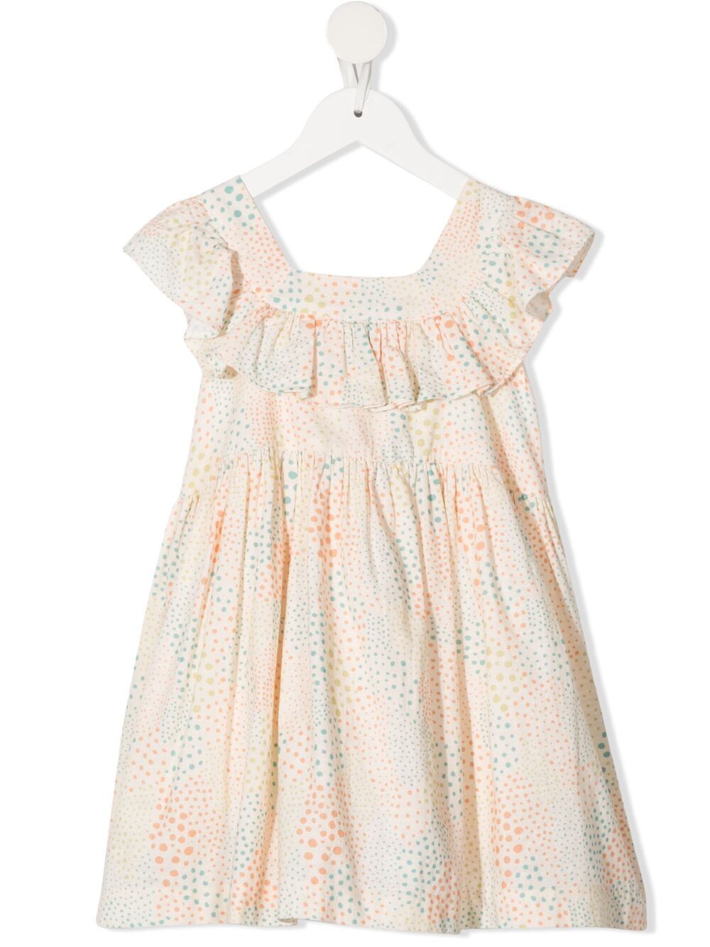 Knot Kids' Claire Ruffled Smock Dress In Neutrals