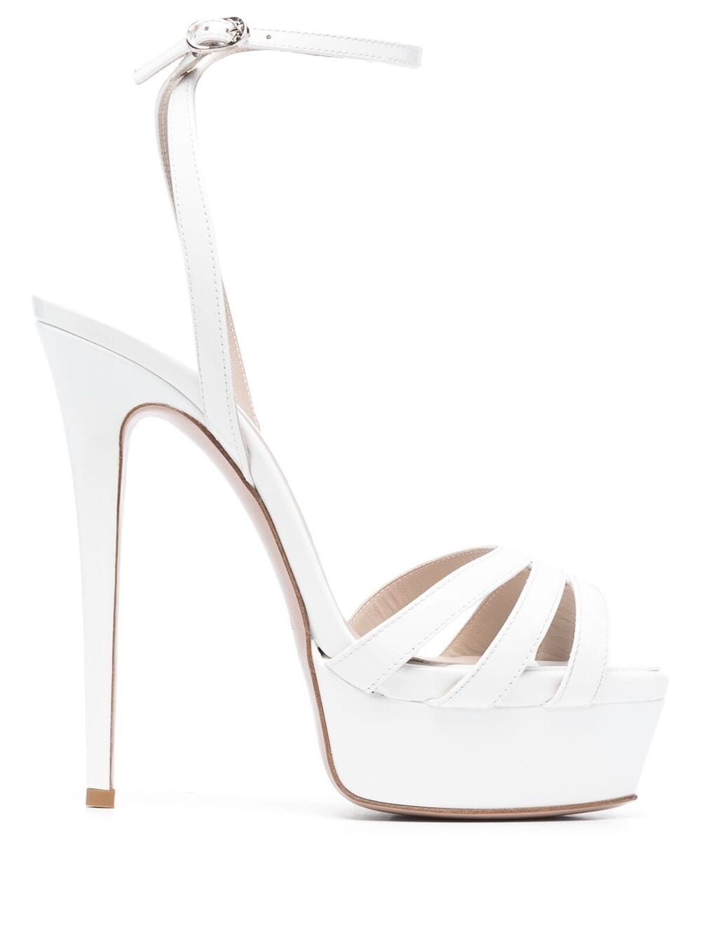 Le Silla Heeled Platform Sandals In Silver | ModeSens