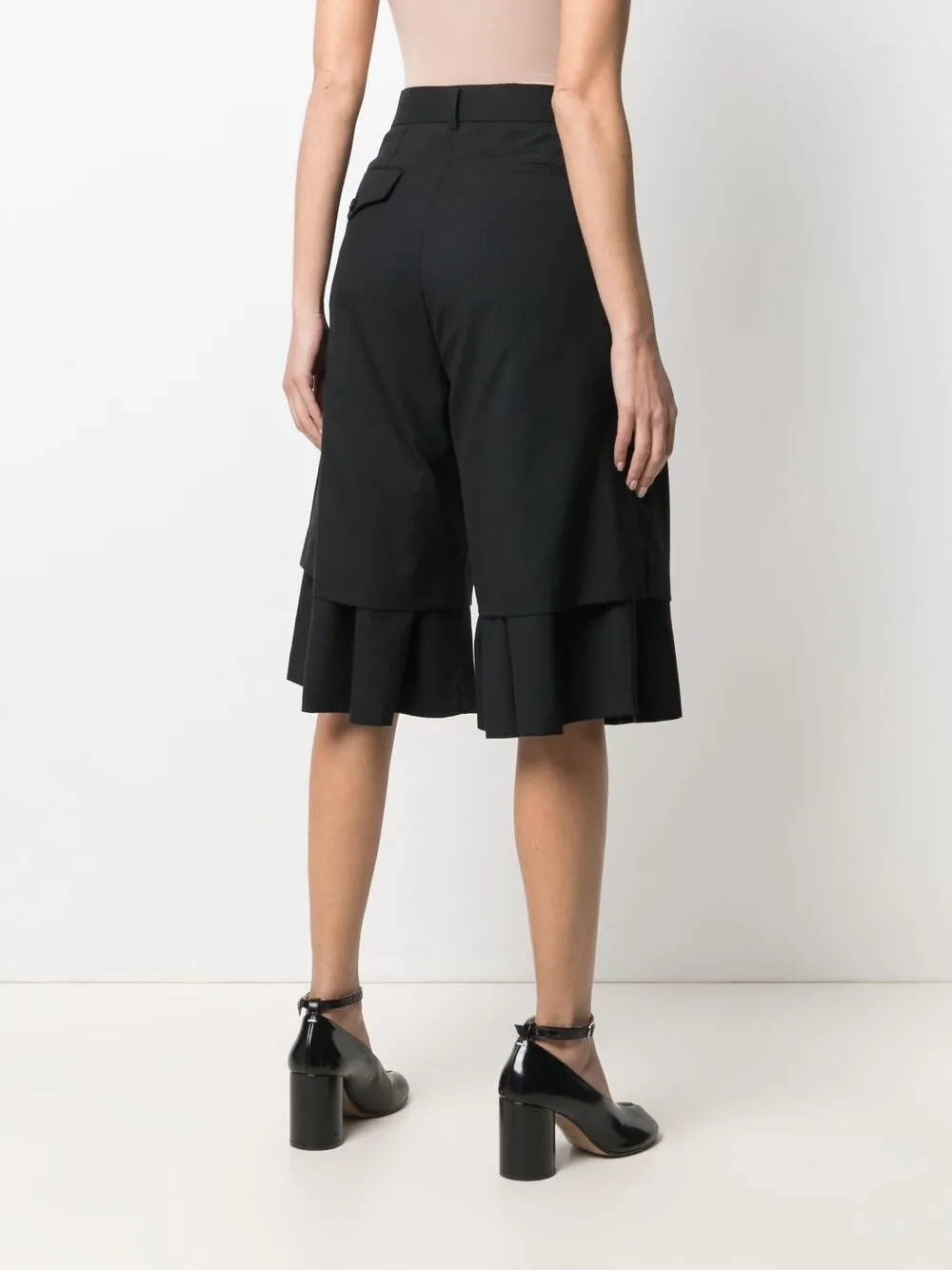 Noir Kei Ninomiya Culotte met ruches Zwart