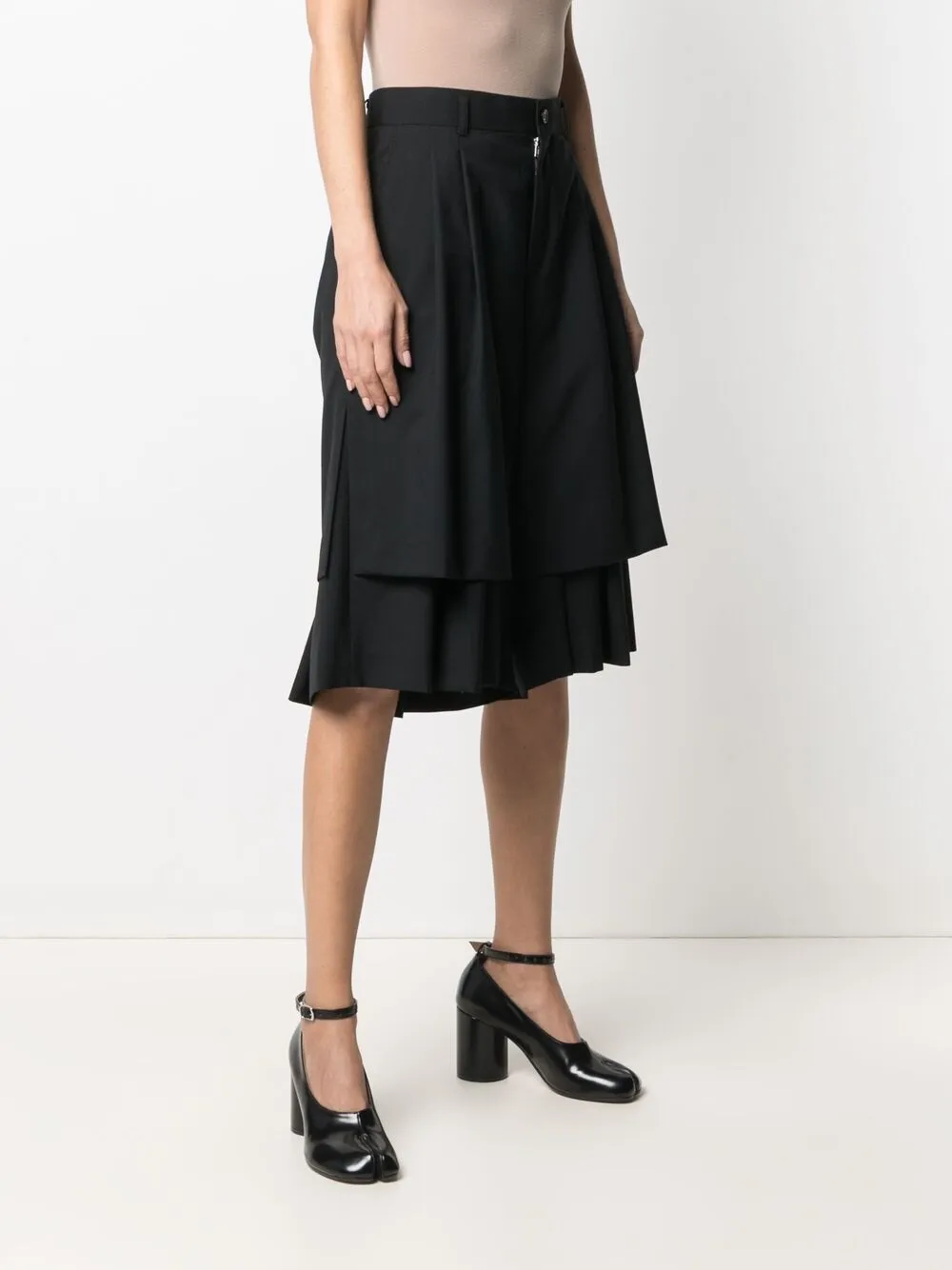 Noir Kei Ninomiya Culotte met ruches Zwart