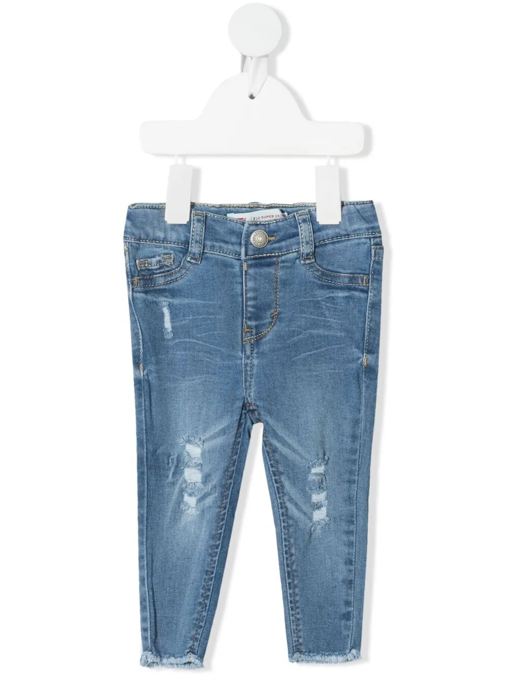 фото Levi's kids джинсы скинни с эффектом потертости