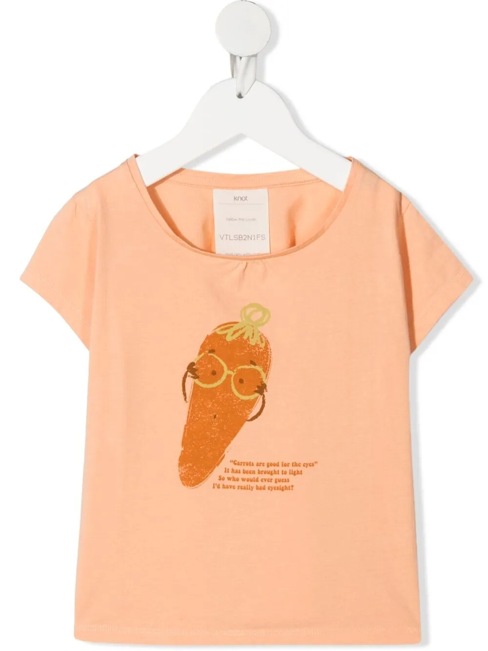 knot t-shirt à imprimé mrs carrot - orange