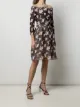 Oscar de la Renta floral-embroidered knee-length dress