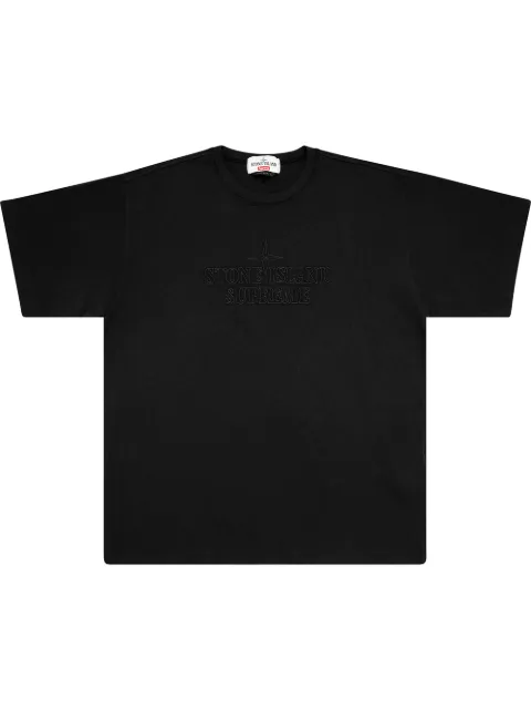 Supreme playera con logo bordado de Supreme x Stone Island