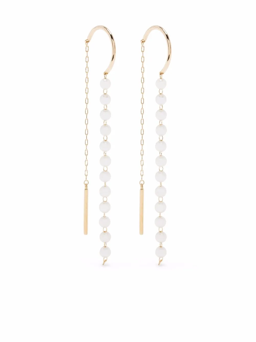 Mizuki серьги из желтого золота с жемчугом