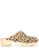 Image 1 of Swedish Hasbeens Swedish Husband leopard-print clogs