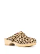 Image 2 of Swedish Hasbeens Swedish Husband leopard-print clogs