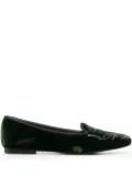 10 CORSO COMO studded velvet ballerina shoes - Green