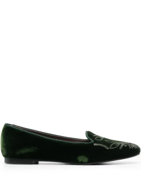 10 CORSO COMO studded velvet ballerina shoes