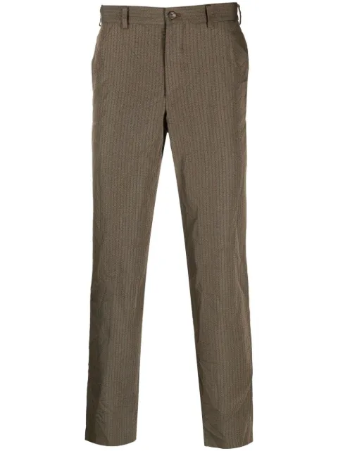 striped straight leg trousers