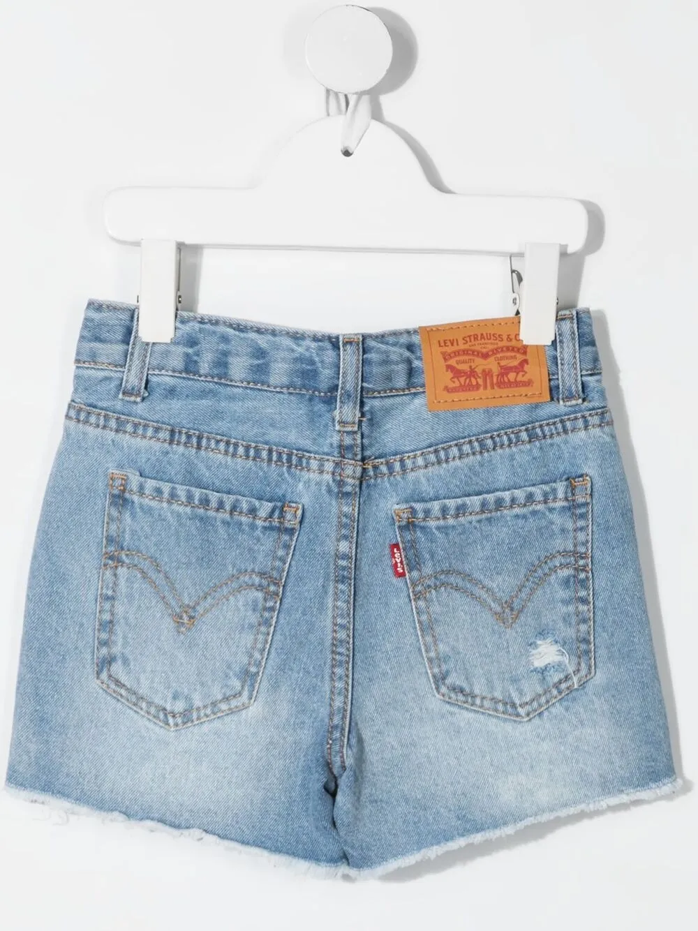 фото Levi's kids джинсовые шорты с прорезями