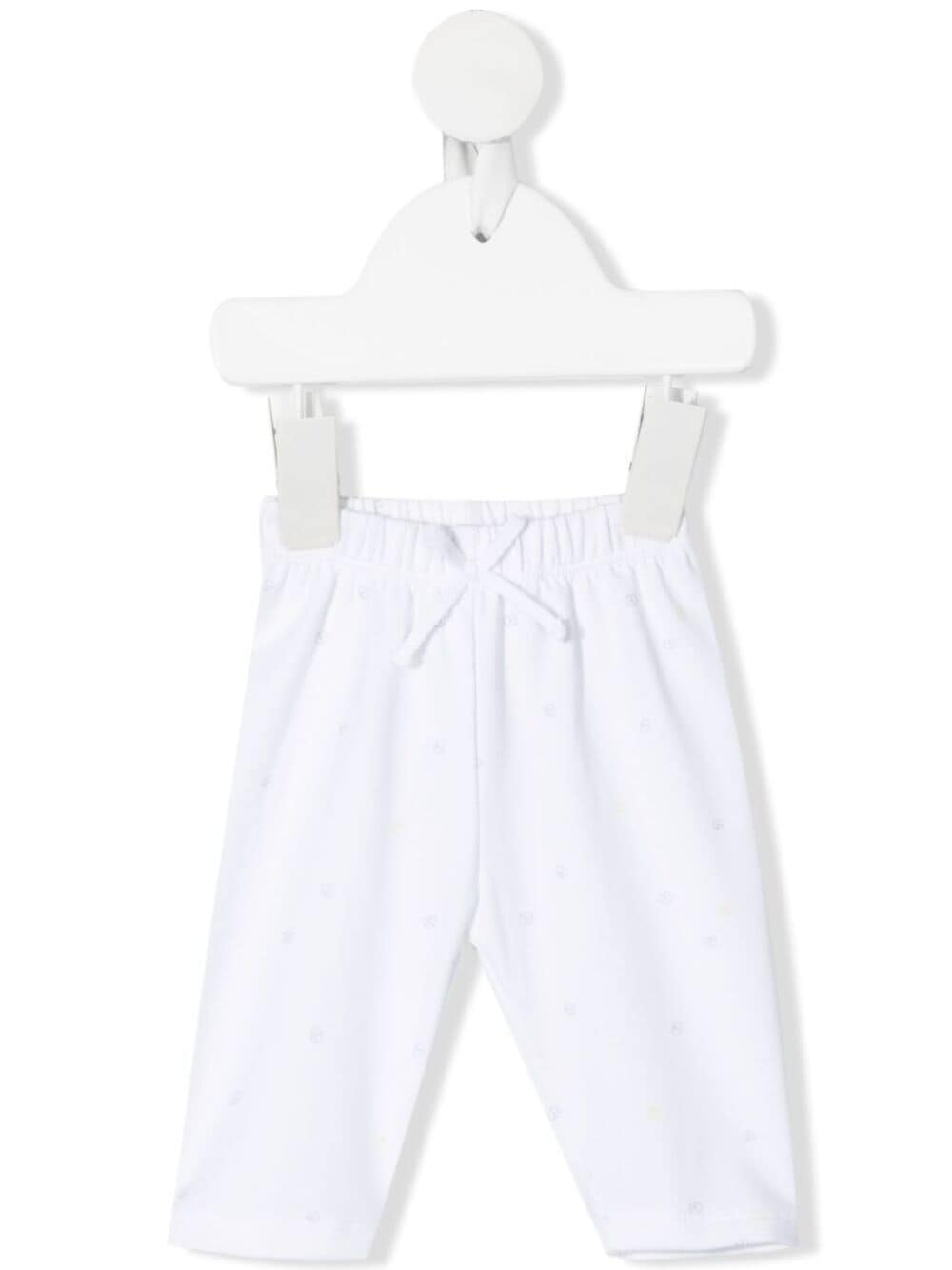 Knot Babies' Bow-detail Organic-cotton Leggings In White