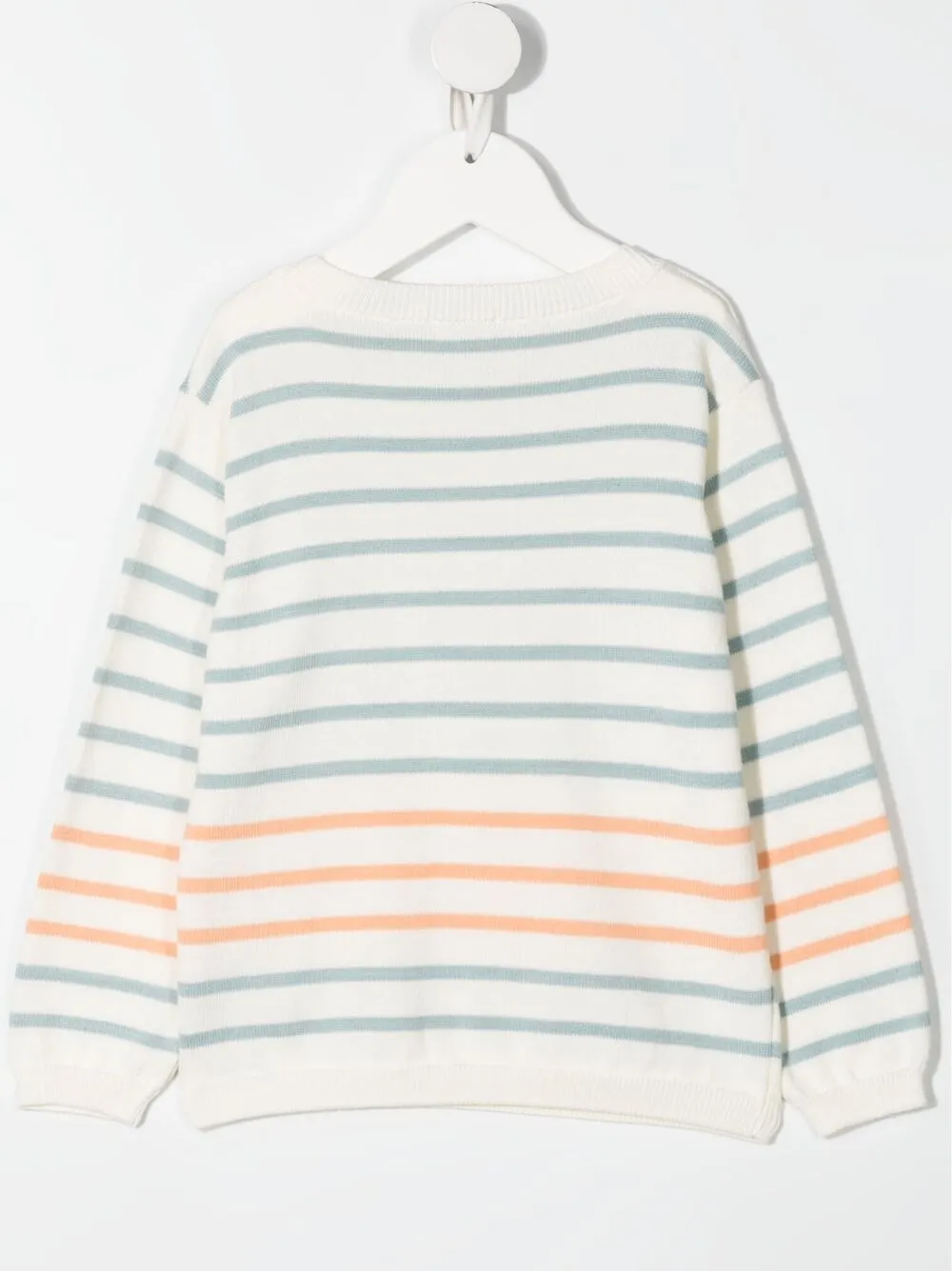 Knot Gestreepte trui Beige