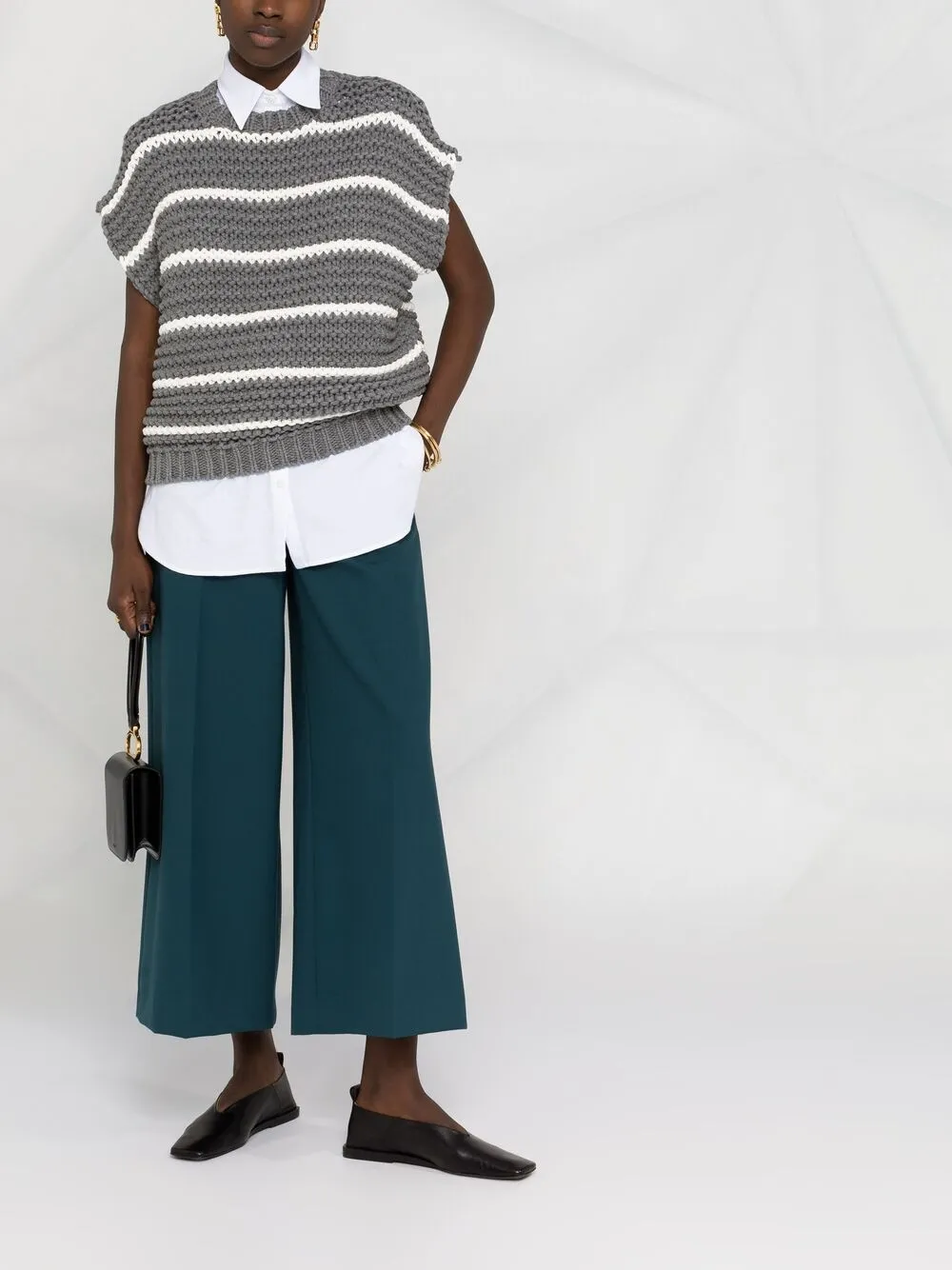 Brunello Cucinelli chunky-knit short-sleeve jumper | Knitted Tops | Image 2