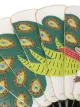 Pubumésu abanico con estampado de pavo real