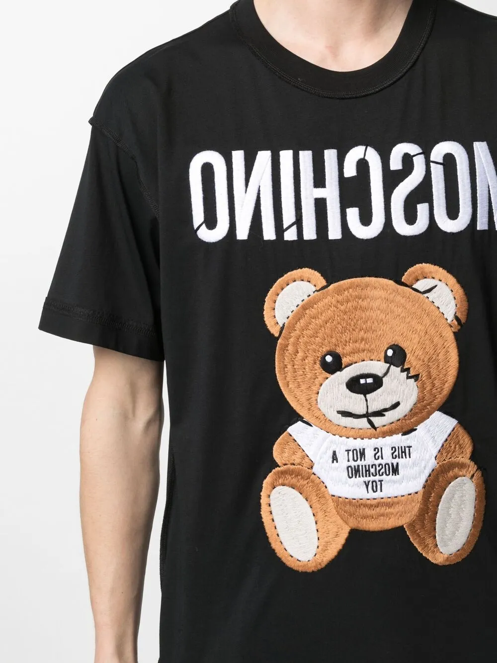 фото Moschino футболка с аппликацией teddy bear