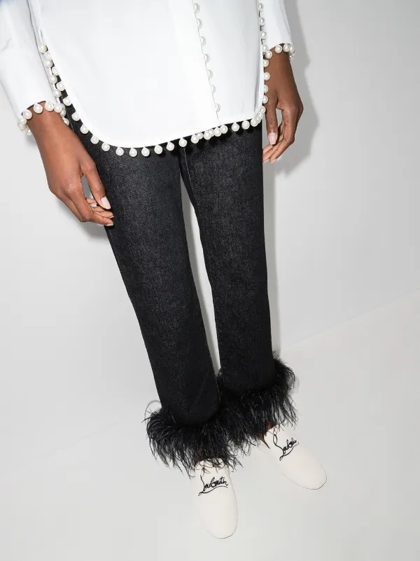 Christian Louboutin Navy Coolito Donna Mules | White | FARFETCH