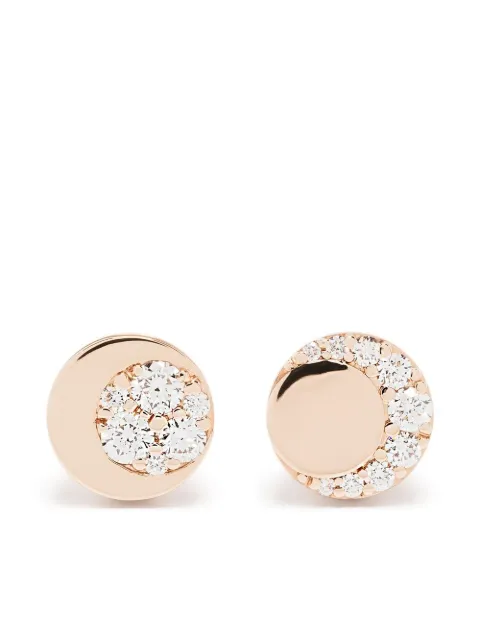 Pasquale Bruni aretes Luce en oro rosa de 18kt con diamantes