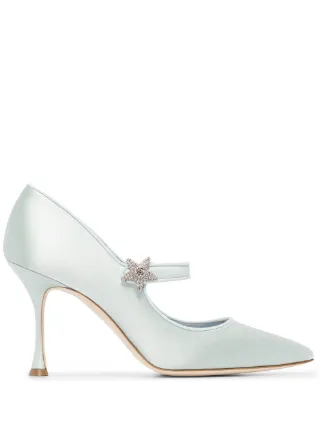 Manolo Blahnik Galaxi 90mm Mary Jane Pumps - Farfetch