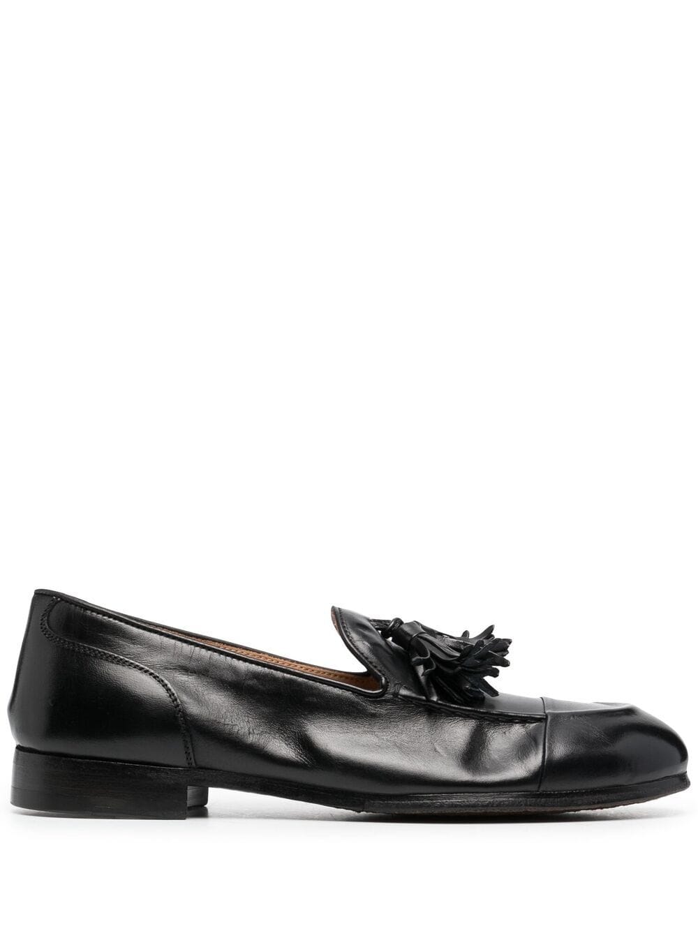 ALBERTO FASCIANI TASSEL-DETAIL LEATHER LOAFERS