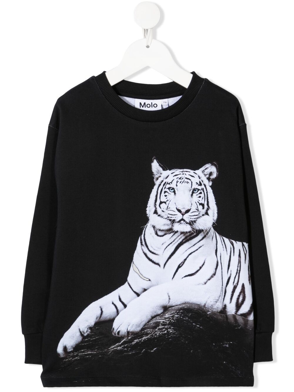 Shop Molo Tiger Print Sweatshirt In Black