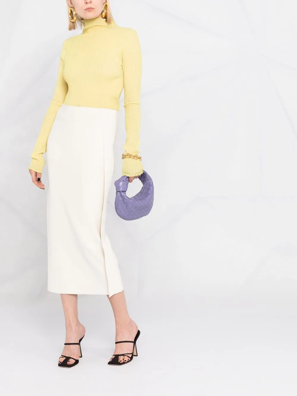 фото Jil sander юбка миди с разрезом